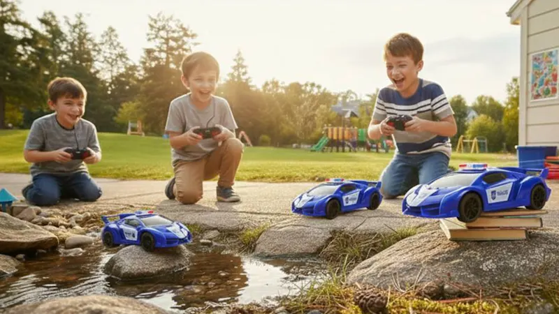 Infinite Basics 4-Direction RC Toy Car with Light-Up All-Around Driving