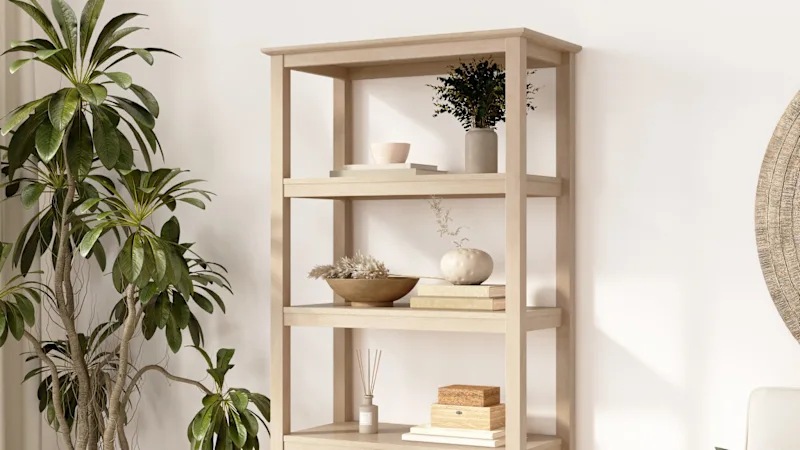 Camille Fluted 5 Shelf Bookcase with Doors