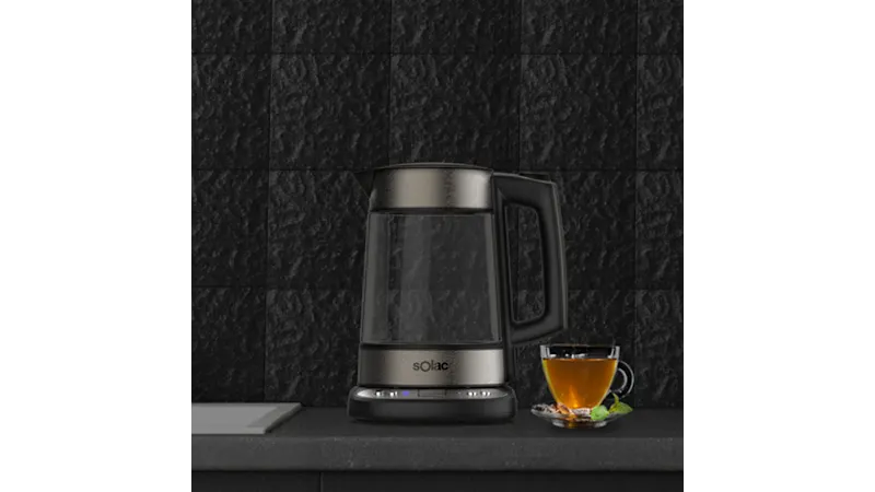 SOLAC Aroa Premium Adjustable Temperature Cordless Glass Kettle