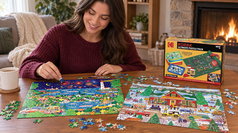 The Two-Season Folk-Art Puzzle Pair and Accessory Kit