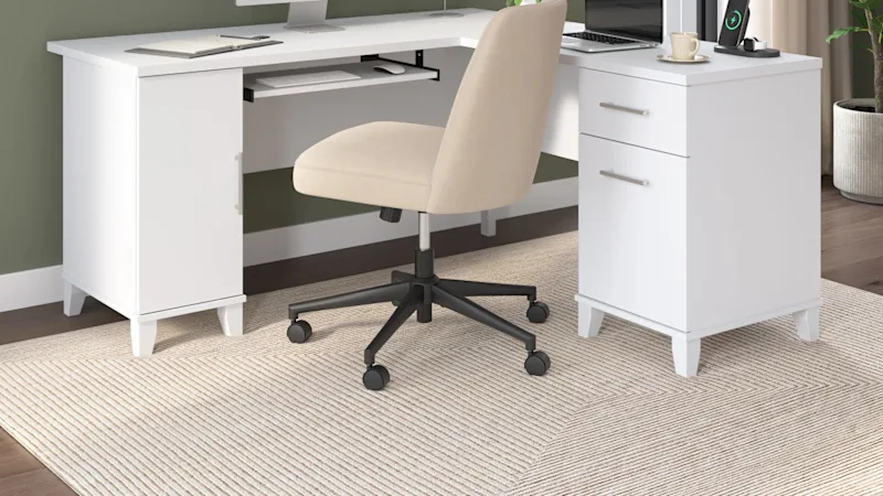 Bush Home Somerset 60W L Shaped Desk with Storage