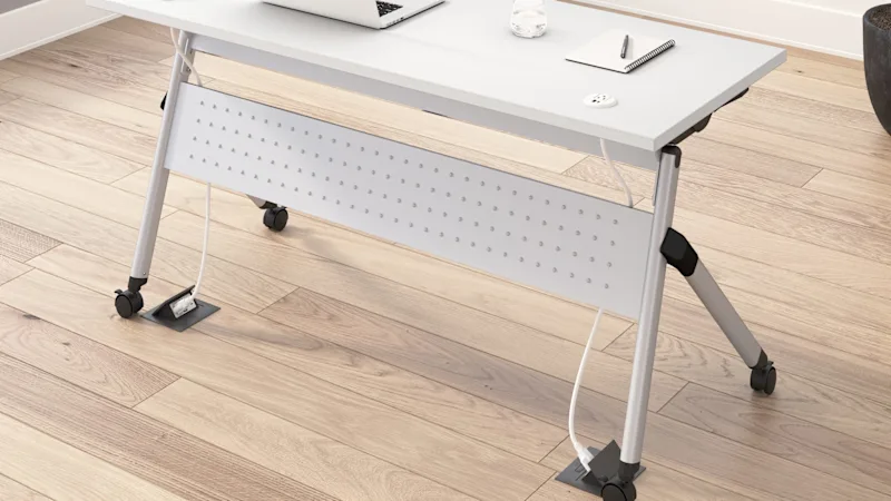 Envision 60W Folding Training Table with Powered Grommets
