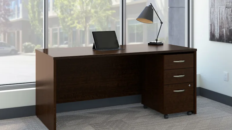 Series C 66W x 30D Office Desk with Mobile File Cabinet