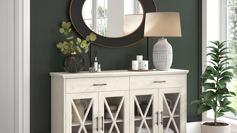 Lennox 60W Farmhouse Sideboard Buffet Cabinet with Drawers
