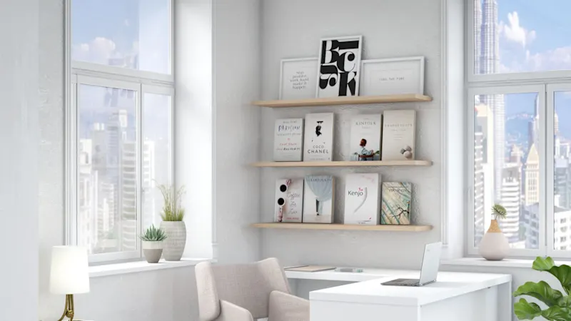 Echo L Shaped Desk with Mobile File Cabinet