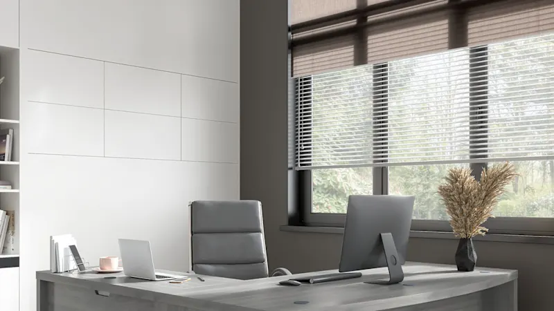 Echo 72W Bow Front L Shaped Desk and Chair Set