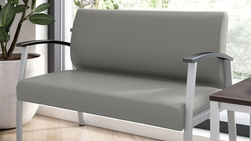 Arrive Waiting Room Loveseat with Arms