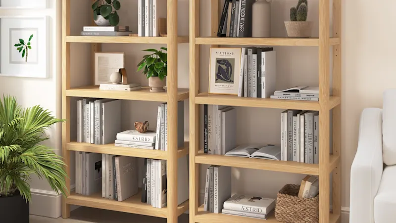 Vera 5 Shelf Bookcase - Set of 2
