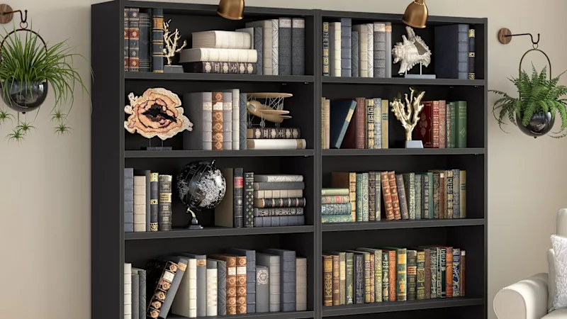 2-Pack: Universal Tall 5 Shelf Bookcase