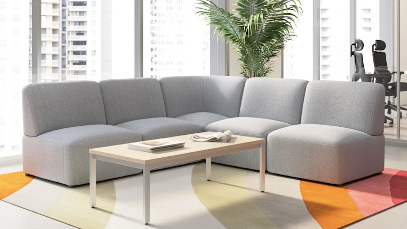 Assemble Modular 5 Seater L Shaped Sectional Lounge Sofa