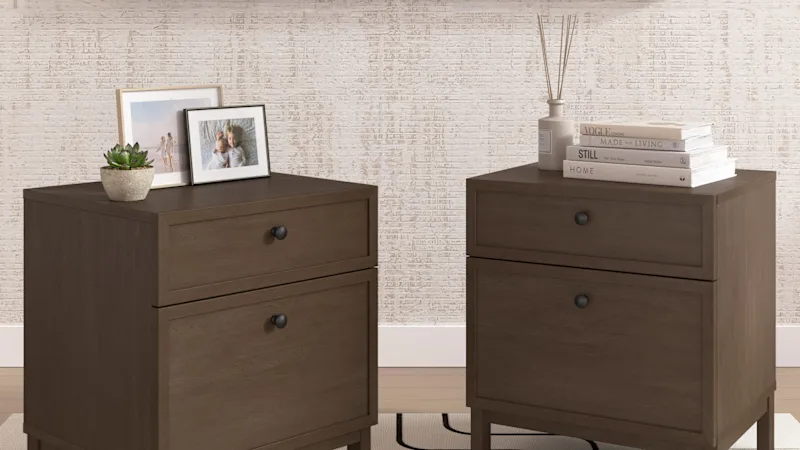 2-Pack: Bush Home Avery Nightstand with Drawers
