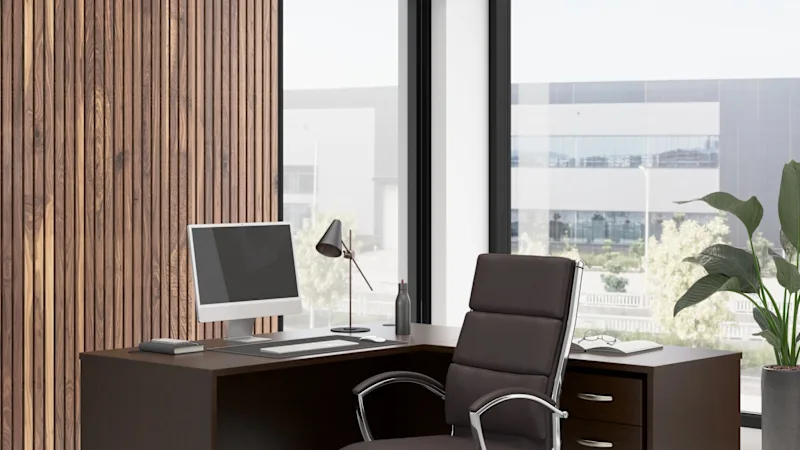 Series C 66W L Shaped Desk with 42W Return and Mobile File Cabinet