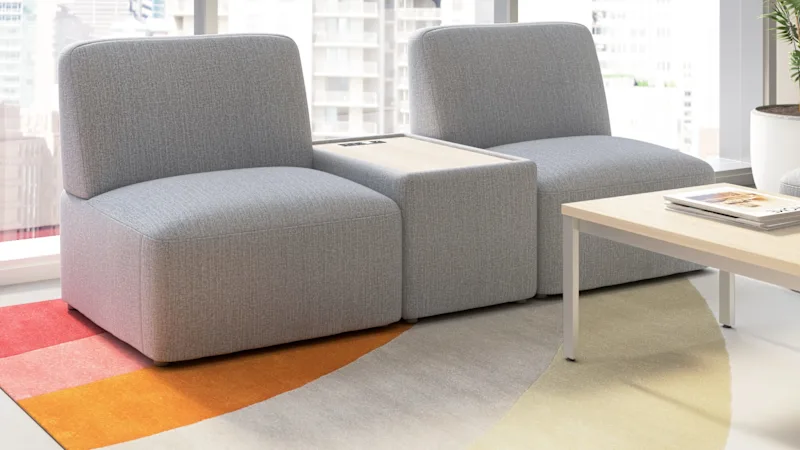 Assemble Modular 2 Seater Sectional with Charging Station