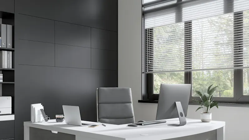 Echo L Shaped Bow Front Desk with High Back Chair