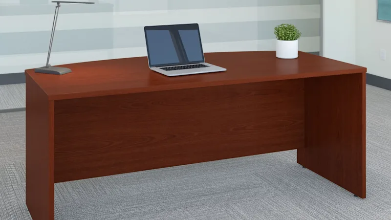Series C 72W x 36D Bow Front Desk