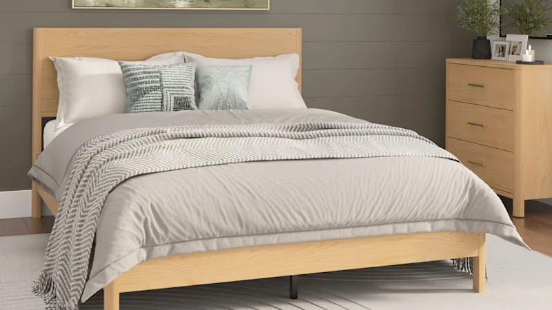 Vera Queen Platform Bed Frame with Headboard