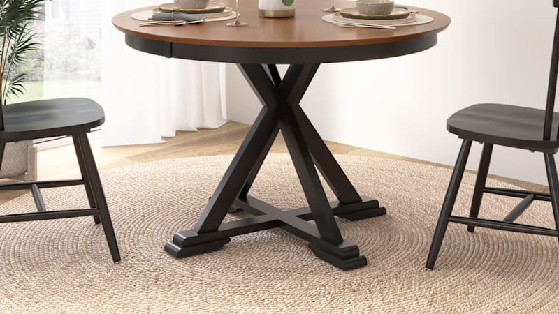 West End 45W Round Trestle Dining Table