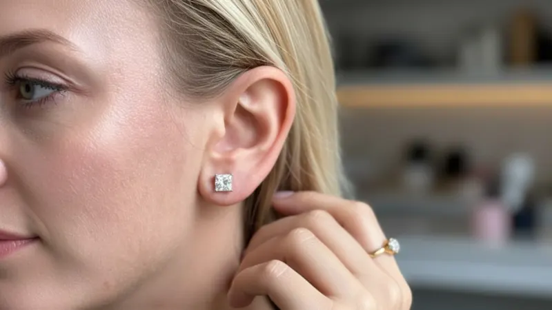The Princess-Cut Lab-Grown Diamond Stud Earrings