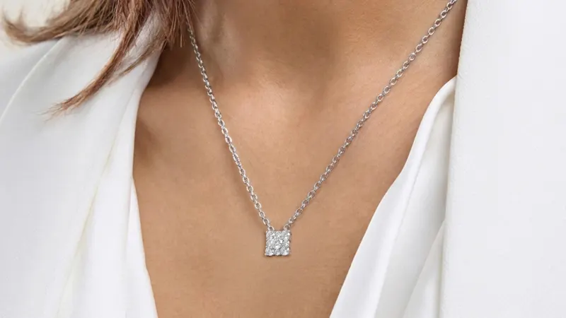 Beyond Brilliance 1 Carat Round Cut Lab Grown Diamond Cluster Pendant