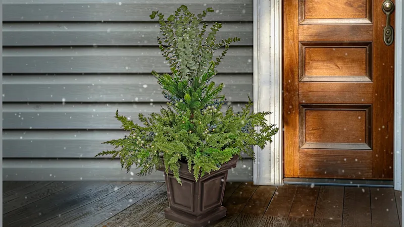 National Tree Company 48" Core Greenery Decorated Core Urn