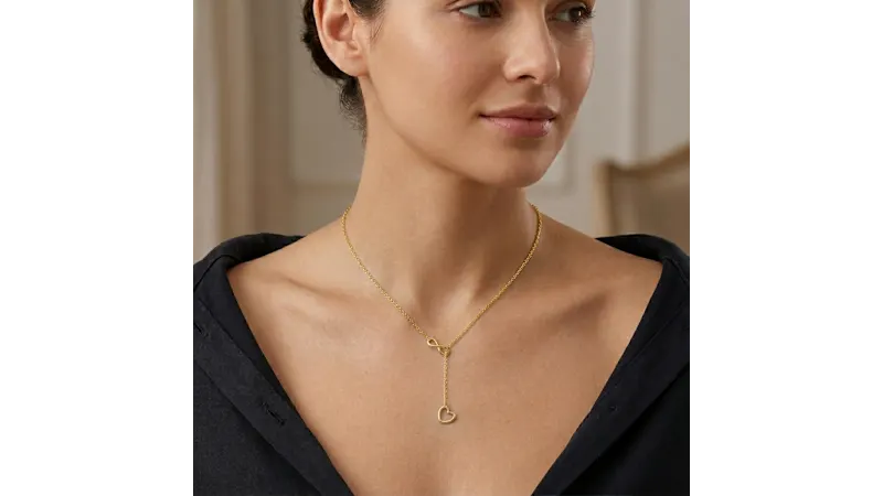 Kylie Harper Sterling Silver Infinity Heart Y Necklace