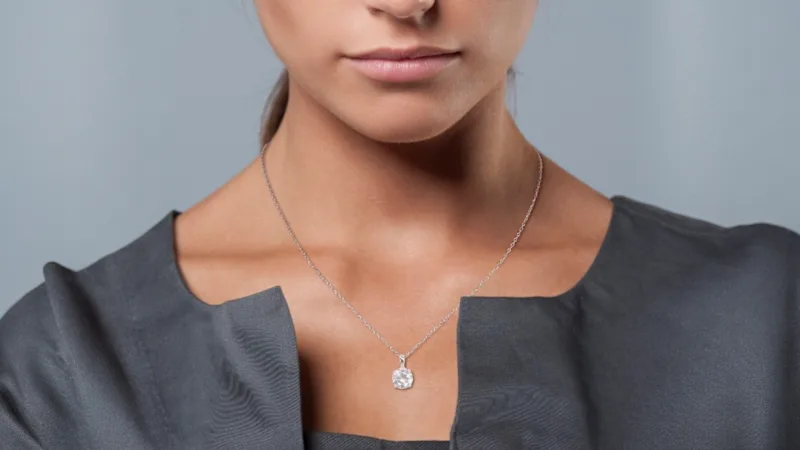 The White Sapphire Heart Pendant