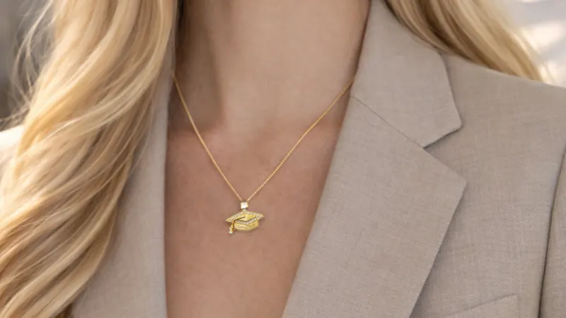 Hollywood Sensation Alessandra Limitless Graduation Cap Pendant Necklace