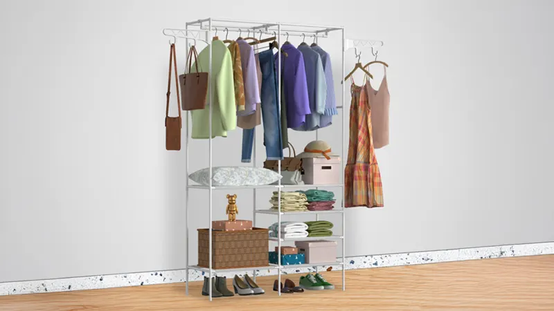 Fresh Fab Finds Metal Multifunctional Garment Rack