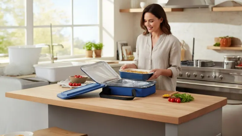 Le Regalo Glass Casserole with Insulated Carry Bag