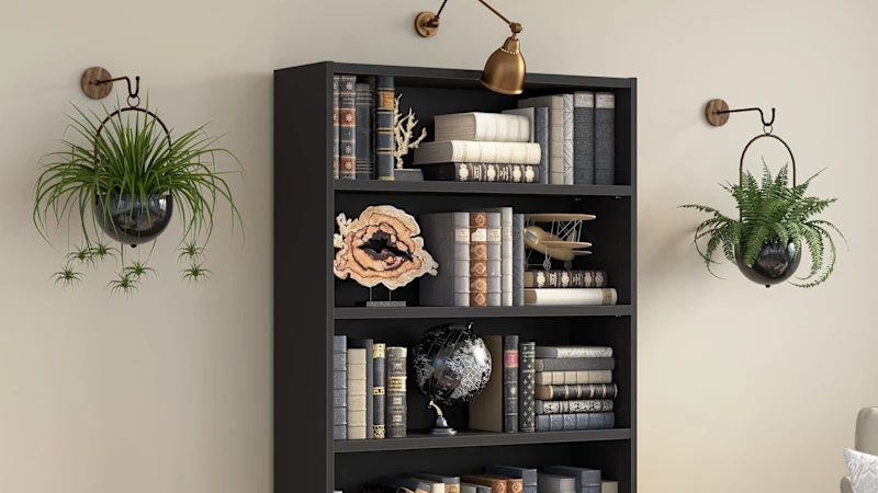 Universal Tall 5 Shelf Bookcase