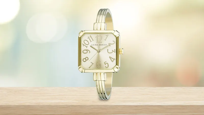 Laura Ashley Women's Skinny Bangle Square Watch