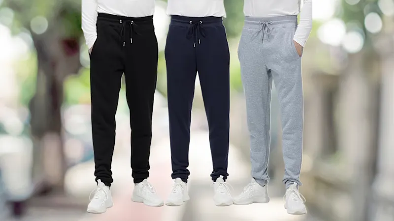 3-Pack: Nextex Apparel Men's French Terry Joggers with Pockets