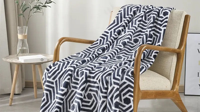 Luxury Home Lightweight 50" x 70" Micro-Plush Fleece Throw Blanket