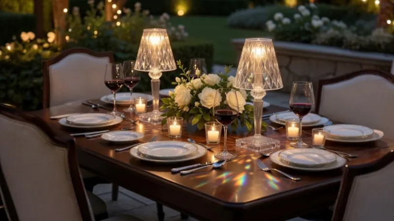 The Cordless Crystal-Cut Accent Lamps