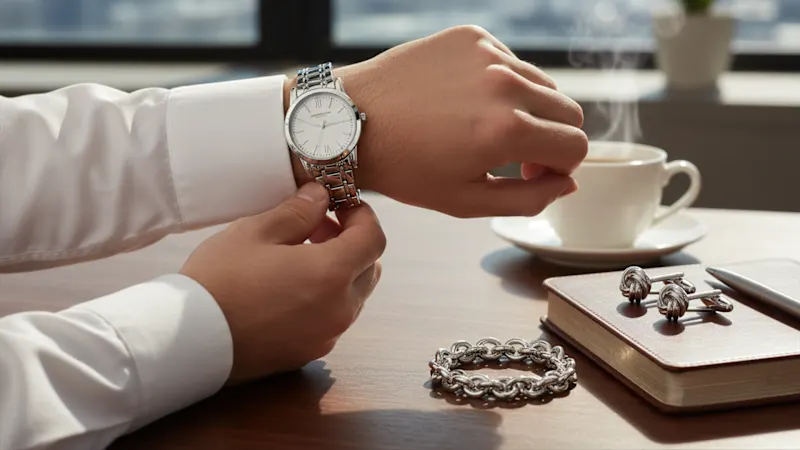 London Fog Ambassador Watch, Bracelet and, Cuff Link Gift Set
