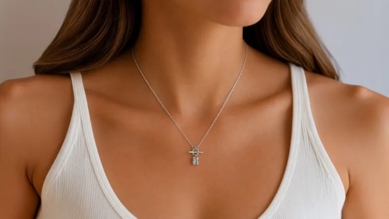 Donatello Gian Crystal Toggle Necklace