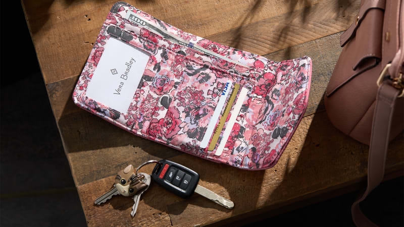 Vera Bradley Ultralight RFID Mini Tri-Fold Wallet