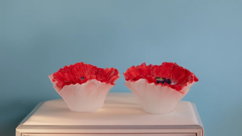 4-Pack: Candle Impressions Carved Poppy Luminaries