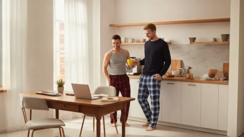 4-Pack: Nextex Mens Cotton Knit Flannel Plaid Pajama Pants