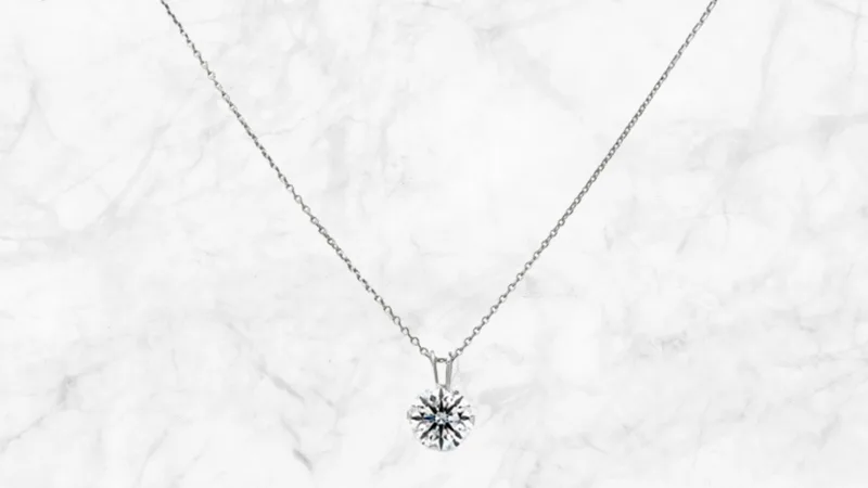SuperJeweler 1.0 Carat Moissanite Solitaire Necklace
