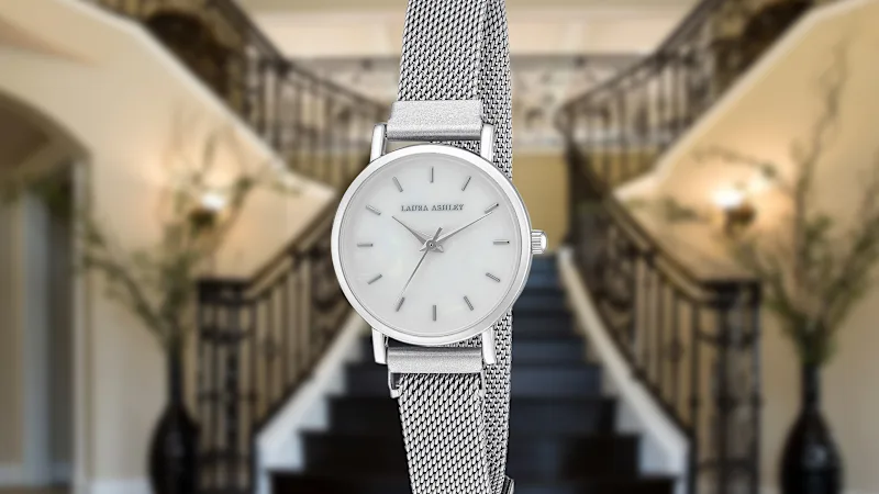 Laura Ashley Women's Sleek 29mm Mesh Magnet Bracelet Watch