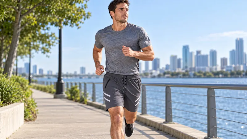 3-Pack: GBH Men's Striped Performance Training Shorts with Zipper Pockets