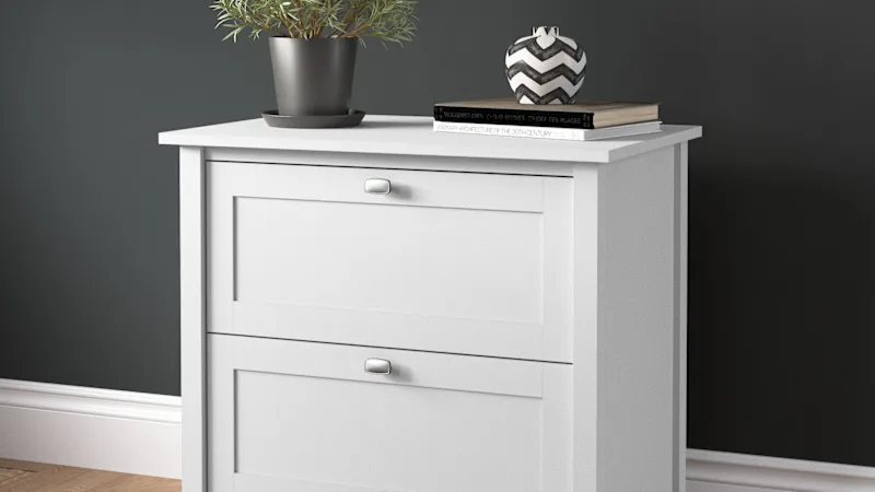 Broadview 2 Drawer Lateral File Cabinet in Pure White