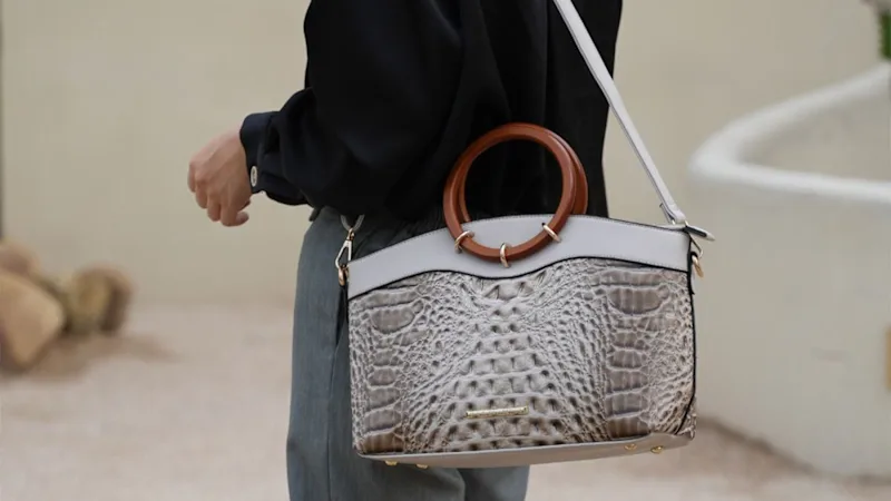 MKF Collection Phoebe Faux Crocodile-Embossed Tote Bag & Wristlet Set by Mia K