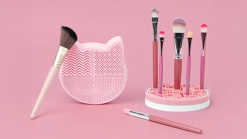 Seeboo 2-In-1 Makeup Brush Cleaner with Detachable Drying Stand & Holder