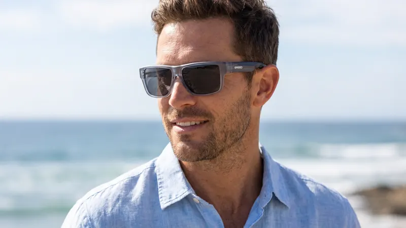 BREED Axion Mens Wayfarer Polarized Sunglasses