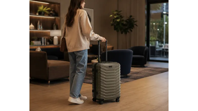 IZOD Phantom 3-Piece Expandable ABS Luggage Set with Built-In Combo Lock