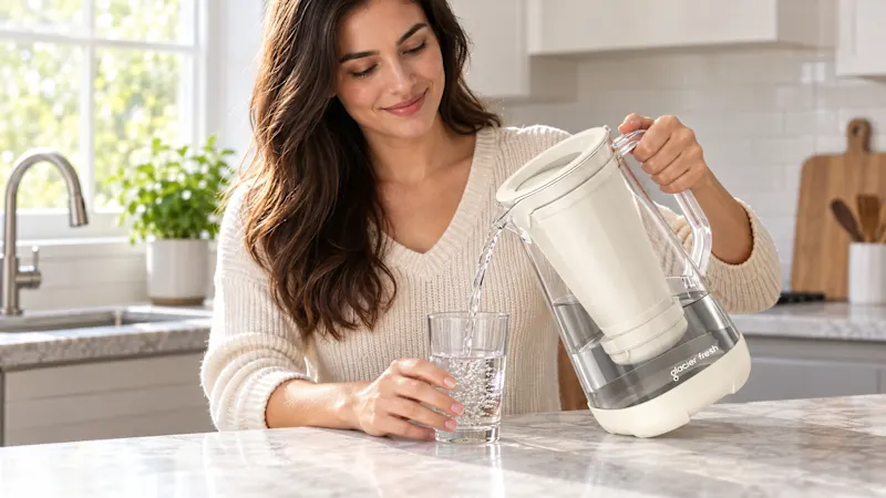 The Glass Filtered Water Pitcher (7-Cup)