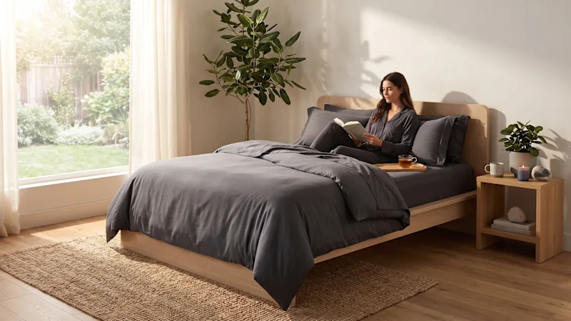 The Iced Cooling Bamboo Duvet Cover Set