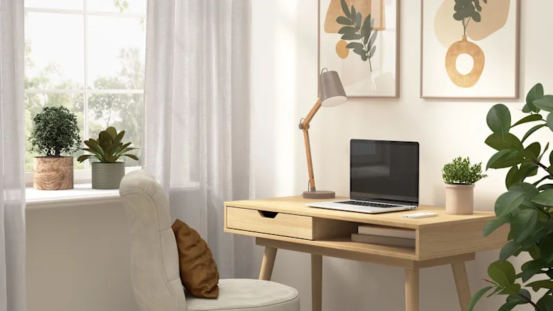 Nora 40W Writing Desk in Natural Oak